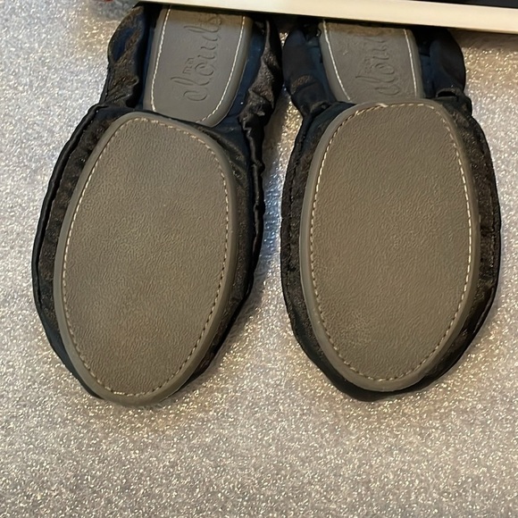 Fit in Clouds black Foldable Flats satin flat size S travel plane dance - Picture 5 of 6